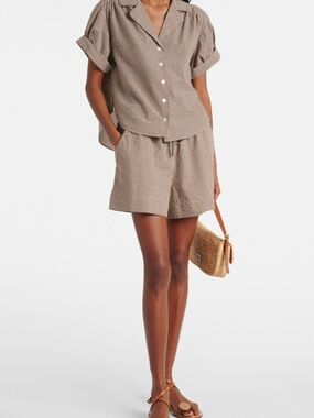 Veronica Beard Matching Set | Ilene Top + Tijuana Shorts | Gingham | NWT | XS/S